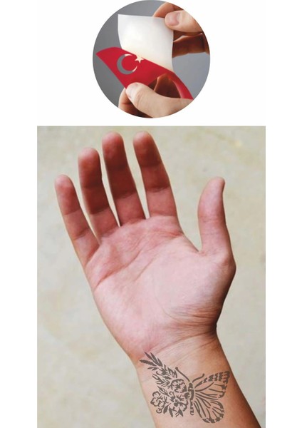 Çiçekli Kelebek Tattoo Geçici Dövme Şablonları Kına Kalıpları fiyatları