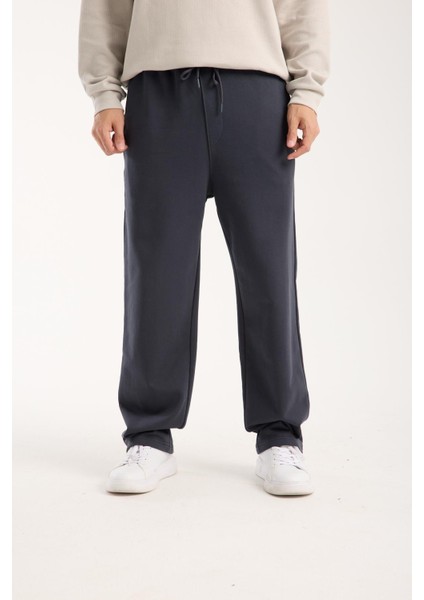 %100 Pamuk Rahat Kesim Bağcıklı Bel Baggy Pantolon fırsatları