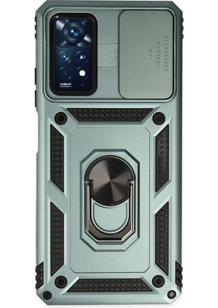 Bfs Xiaomi Redmi Note 11 Pro Kılıf Pars Lens Yüzüklü Silikon - Yeşil