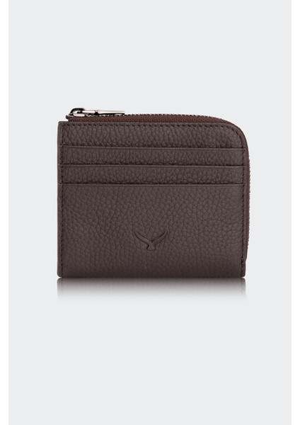 Hakiki Deri, El Yapımı, Erkek Kartlık, 6 Kart Yuvalı, 4506 Kahve