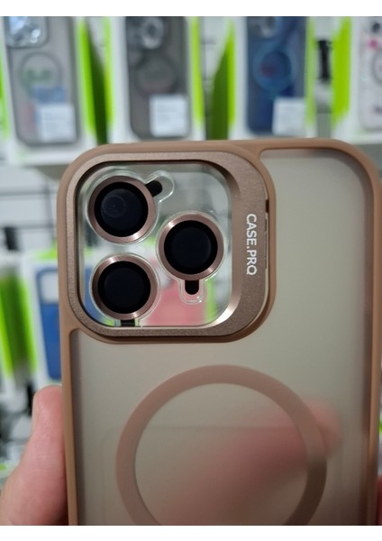 Apple iPhone 14 Pro Max Kamera Lens Koruma Hediyeli Magsafe Özellikli Standlı Premium Lüks Kılıf fırsatları