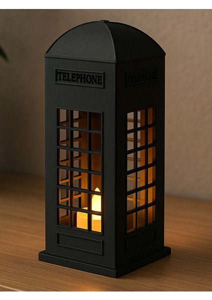 Telefon Kulübeli Işıklı Dekor