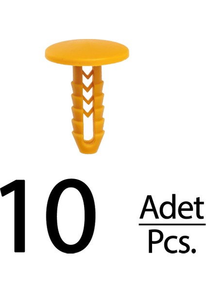 Alfa Romeo 147, Fiat Grande Punto Için Döşeme Klips- 10 Adet