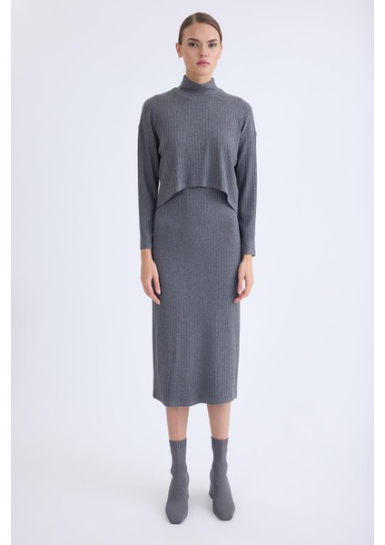 Balıkçı Yaka Uzun Elbise indirimleri