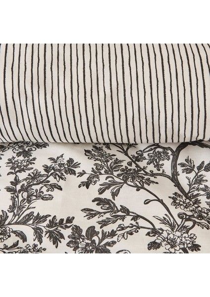 Soft Peace Çift Kişilik Nevresim Takımı - Beyaz / Antrasit fiyatları