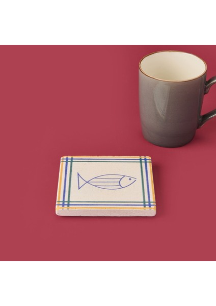 Kitchen Fish Bardak Altlığı - Renkli - 10 cm fiyatları