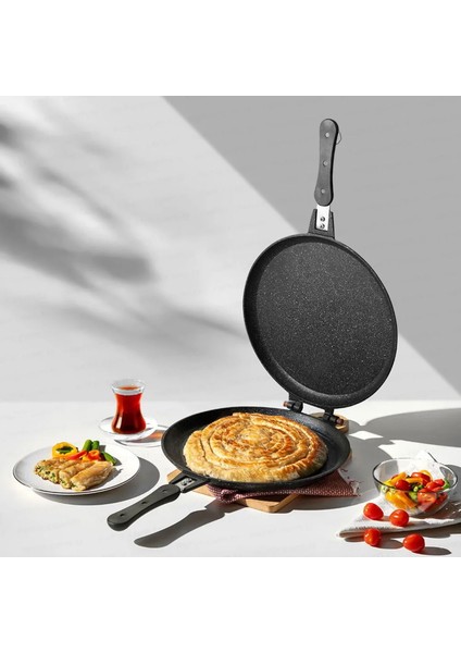 Alüminyum Döküm Balık Tavası - Siyah - 30 cm fiyatları
