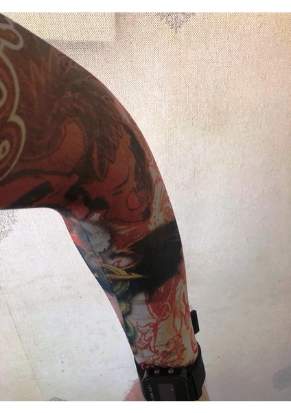 Çift Kol Giyilebilir Dövme Magma Desenler Tattoo Sleeve