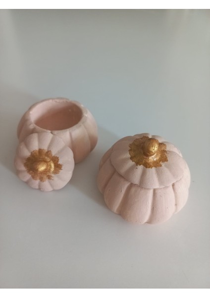 Mini Balkabağı 6'lı Lokumluk, Kahve Yanı sunumluk Renkli Dekoratif Obje