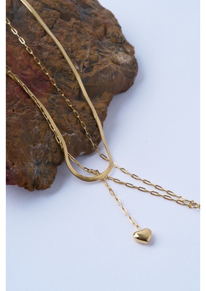 Italian Star Triple Gold Çelik Kolye