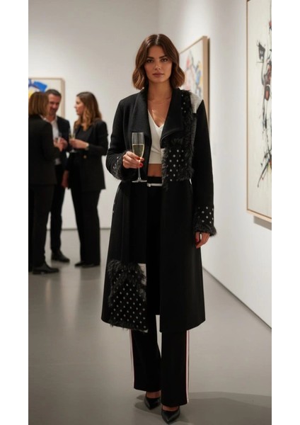 Barbara Trençkot Örme Tasarım Kaban