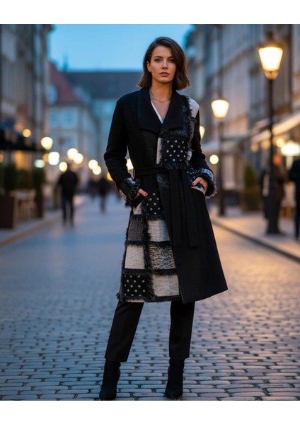 Barbara Trençkot Örme Tasarım Kaban fırsatları