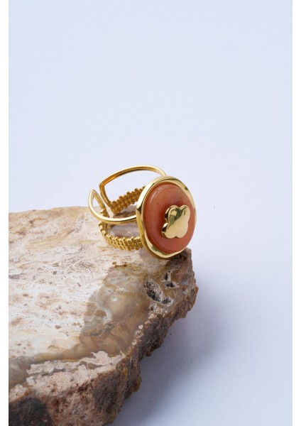 Clover Orange Ayarlanabilir Çelik Yüzük indirimleri