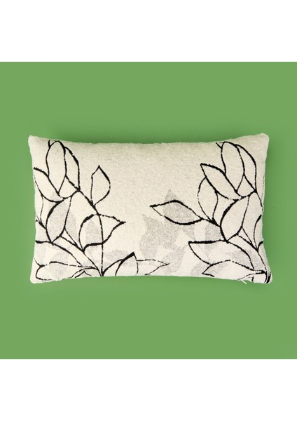 Soft List Kırlent - Ekru - 35X55 cm