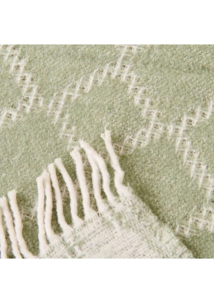 Soft Zivra Pamuklu Çift Kişilik Battaniye - Yeşil - 200X220 cm modelleri