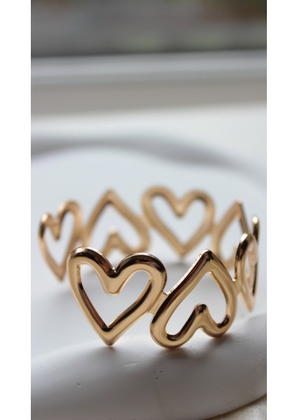 Kalpli Model Gold Kelepçe Bilezik