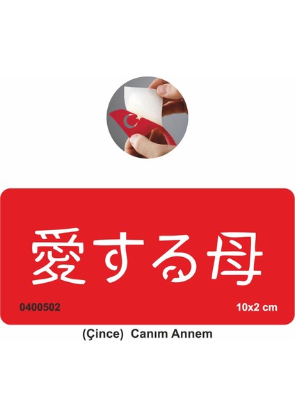 Canım Annem Çince Tattoo Geçici Dövme Şablonları Kına Kalıpları