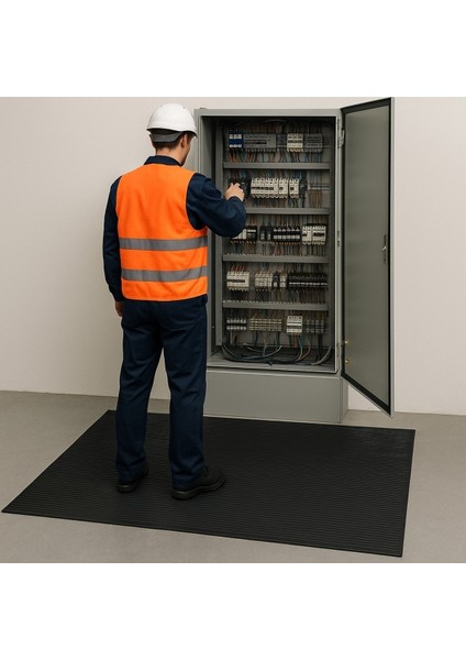 Agkshop Agk 4 mm Elektrik Izolasyon Matı/elektrik Güvenlik Paspası Bs EN:61111 100X200CM
