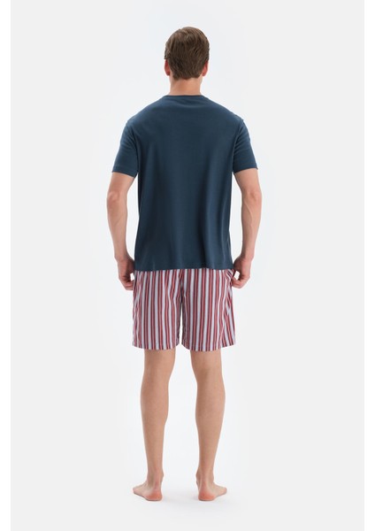 Indigo Kısa Kollu Bisiklet Yaka Tişört fiyatları