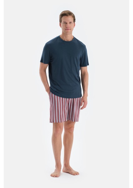 Indigo Kısa Kollu Bisiklet Yaka Tişört fırsatları