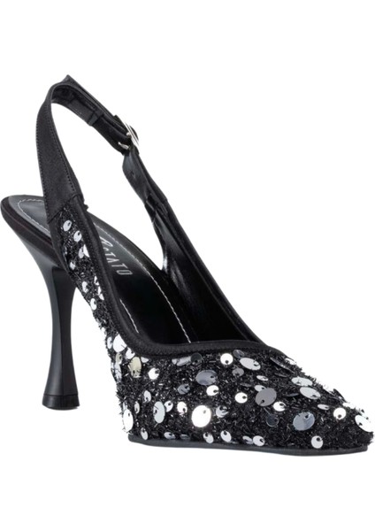 Kadın Parıltılı Topuklu Ayakkabı Siyah modelleri
