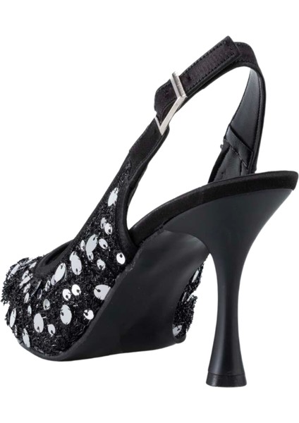 Kadın Parıltılı Topuklu Ayakkabı Siyah indirimleri