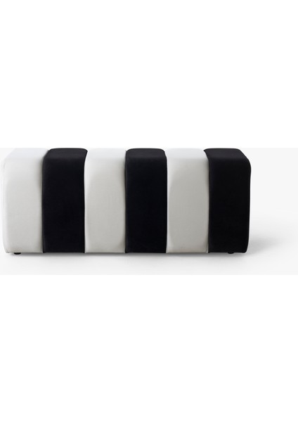 Yarmalı Bench Luna V20 Siyah Beyaz