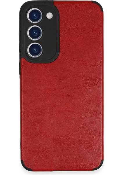 Bfs Samsung Galaxy S23 Plus Kılıf Loop Deri Silikon - Kırmızı