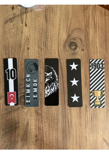 5 Adet Taraftar Kitap Ayracı - Siyah Beyaz (15 Cm) fiyatları
