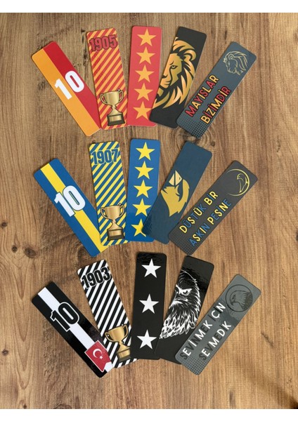 5 Adet Taraftar Kitap Ayracı - Siyah Beyaz (15 Cm) modelleri