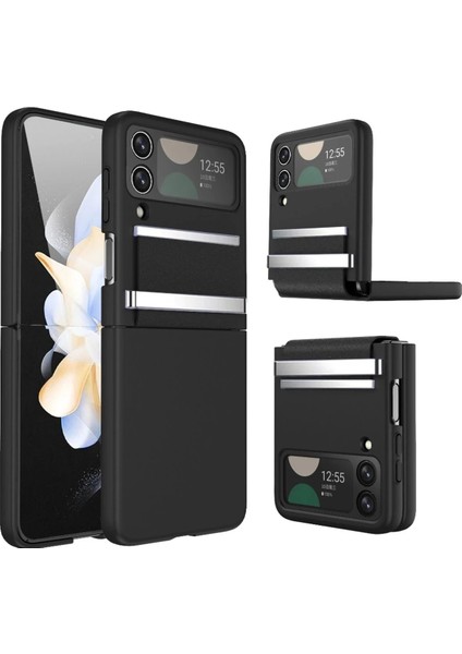 Bfs Samsung Galaxy Z Flip 4 Kılıf Belt Flip Kapak - Siyah
