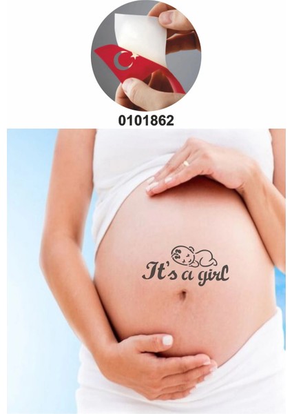 Baby Showersupertrendıt's A Girl Tattoo Geçici Dövme Şablonları Kına Kalıpları fiyatları