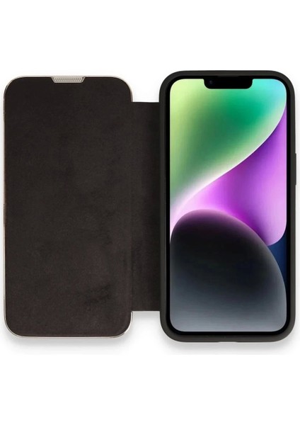 Bfs iPhone 14 Pro Max Kılıf Dolpin Kapaklı - Siyah
