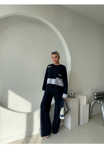 Lacivert Sweat Pantolon Takım