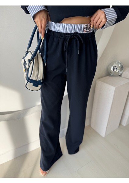 Lacivert Sweat Pantolon Takım modelleri