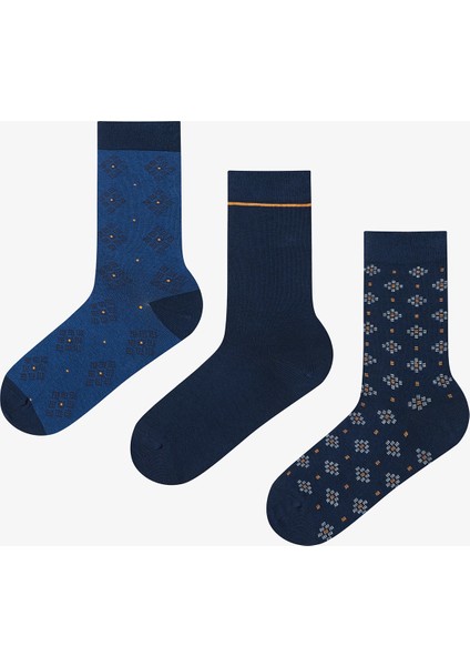 Çok Renkli Erkek Snow 3lü Soket Çorap