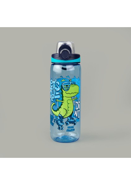 Trego Yeşil Dino Kilitli Tritan Matara - Renkli - 630 ml