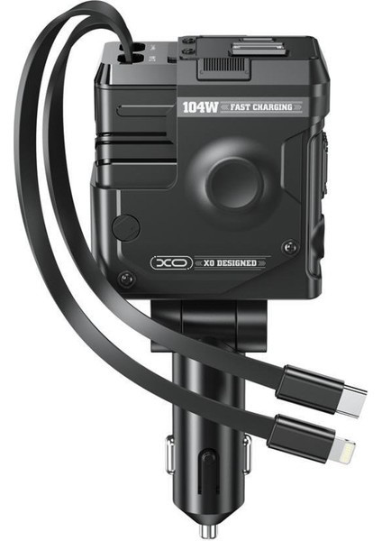 XOCC66 104W Dahili Type-C & Lightning Kablolu Usb-A & Usb-C Çıkışlı Araç Içi Çakmaklık Şarj Aleti fiyatları