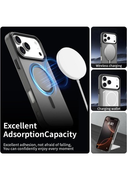 iPhone 17 Pro Max Magsafe Uyumlu Şeffaf Kılıf – Kamera Koruyuculu, Darbe Emici, Premium Kapak