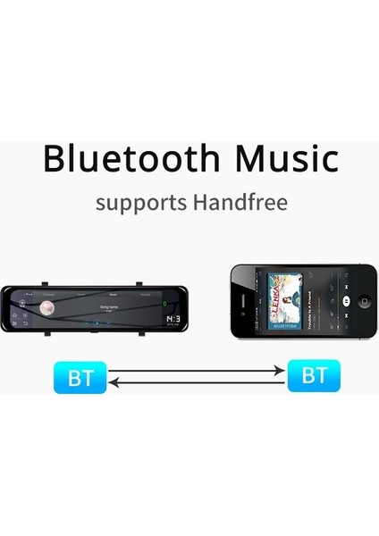 4g Hb-20 32GB 12 Inç Dokunmatik Ayna Kamera Android Uzaktan Izlemeli 1080P Ön ve Arka Araç Kamera.(Türkçe Menü) fırsatları