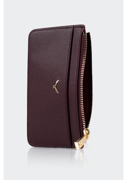 Hakiki Deri, El Yapımı, Kadın Kartlık, 5 Kart Yuvalı, 5507 Bordo fiyatları