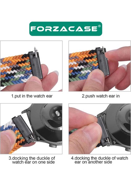 Huawei Watch Ultimate 2 ile Uyumlu Esnek Hasır Örgü Tokalı Kordon Kayış - FC739 modelleri