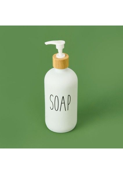 Cam Sıvı Sabunluk - Beyaz - 21 cm modelleri