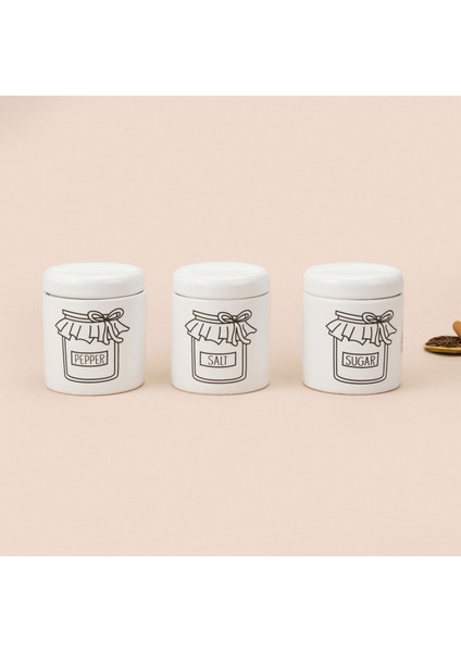Home 25028 Almira 3'lü Baharatlık - Beyaz modelleri