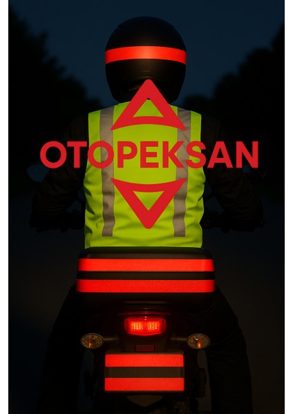 Fosfor Şerit Bant - Reflektör Bant - 3 Metre Kırmızı - Tüvtürk Onaylı fırsatları