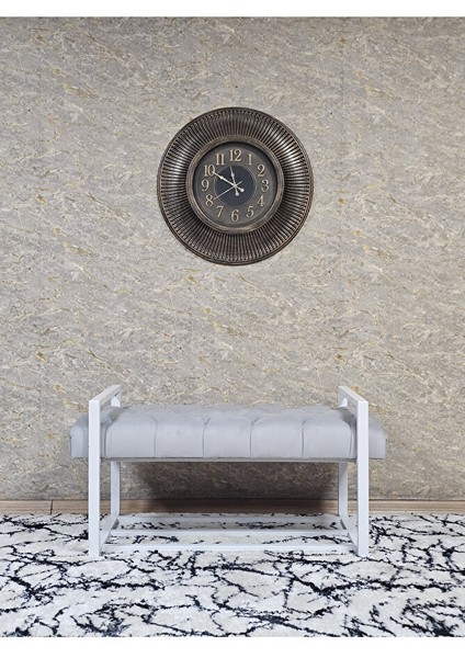 Beyaz Boyalı Metal 80 cm Puf Bench - Antre Puf - Hol Bench - Puf - Oturak - Bench Gri Renk 90 x 45 Boyut/ebat modelleri