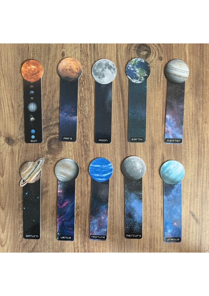 10 Adet Gezegenler Kitap Ayracı (15 Cm) fiyatları