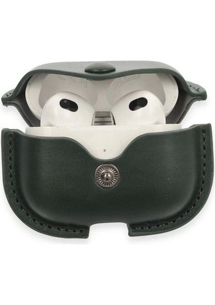 Bfs Airpods 3 (3.nesil) Çanta Deri Kılıf - Haki Yeşil modelleri
