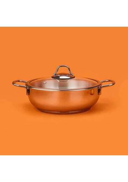 Paslanmaz Çelik Karnıyarık Tenceresi - Gri - 24 cm