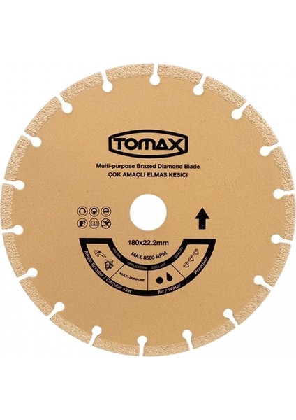 Çok Amaçlı Elmas Kesici Disk - 180X22